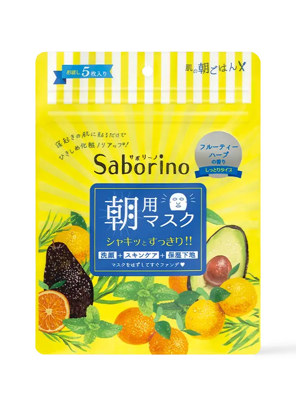 Mặt Nạ Dưỡng Ẩm Buổi Sáng Hương Trái Cây Saborino Morning Facial Sheet Mask 5 Miếng