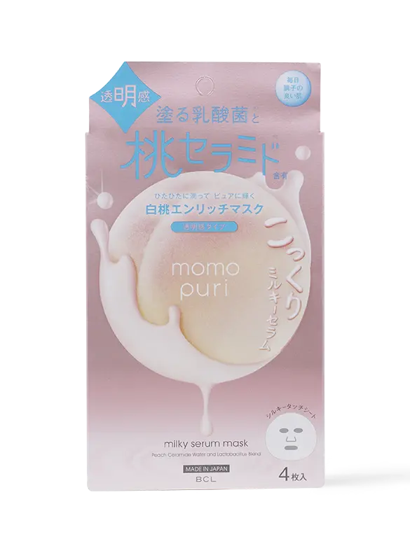 Mặt Nạ Tinh Chất Cô Đặc Dưỡng Ẩm Hương Đào 4 miếng Momopuri Milky Serum Mask